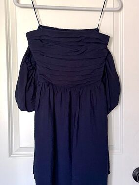 Abercrombie & Fitch Strapless Navy Blue Cocktail Dress